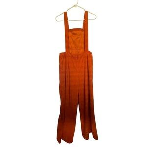 Rust corduroy overalls